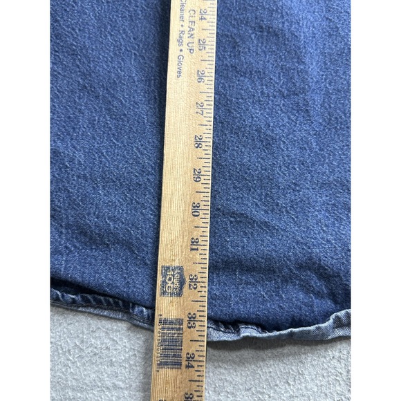 Red Kap Denim Shirt Mens 2XL Button Down Western Fort Worth Embroidered Workwear - Picture 7 of 9